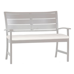 charleston aluminum bench in oyster – frame only