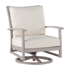 charleston swivel rocker lounge chair in oyster – frame only