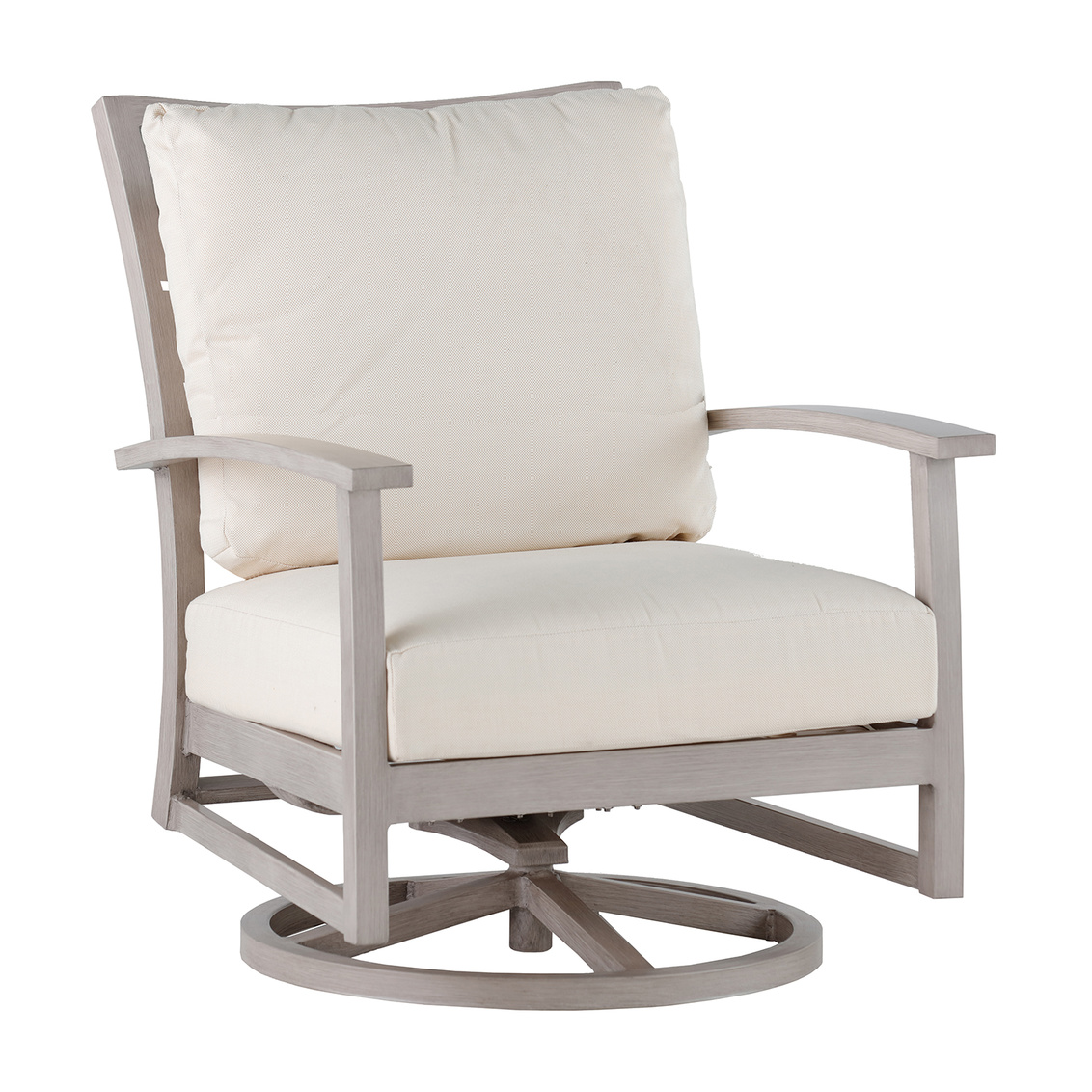 charleston swivel rocker lounge chair in oyster – frame only product image