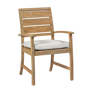 charleston teak arm chair in natural teak – frame only