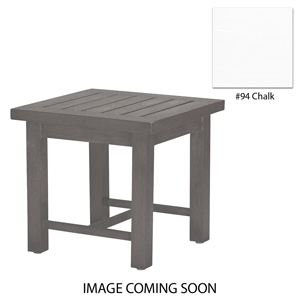 club aluminum end table in chalk