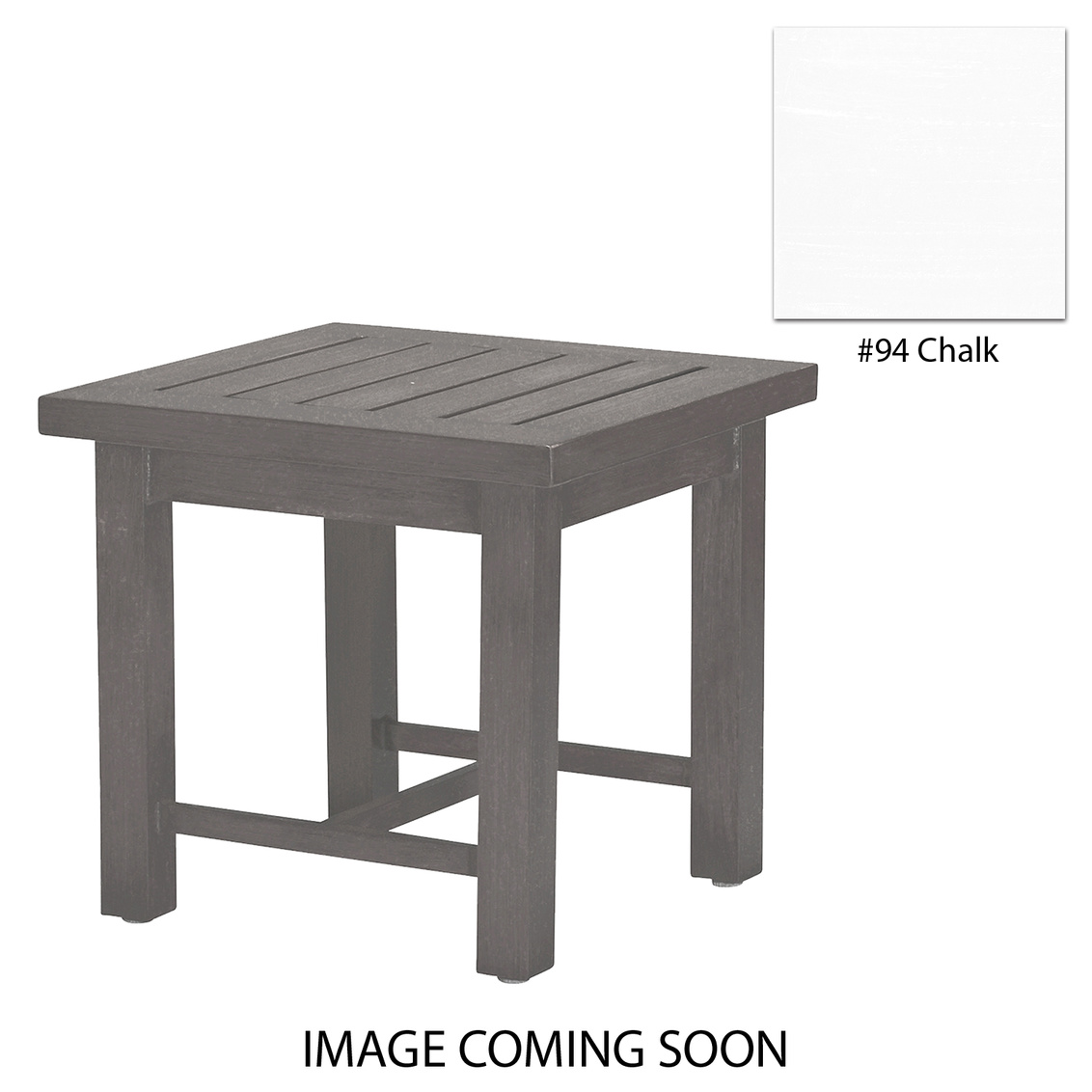 club aluminum end table in chalk product image