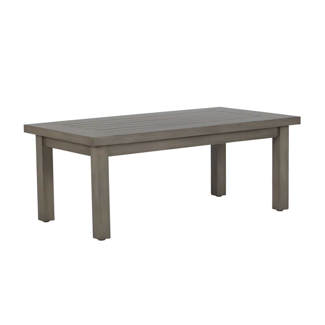 club aluminum rectangular coffee table in oyster product image
