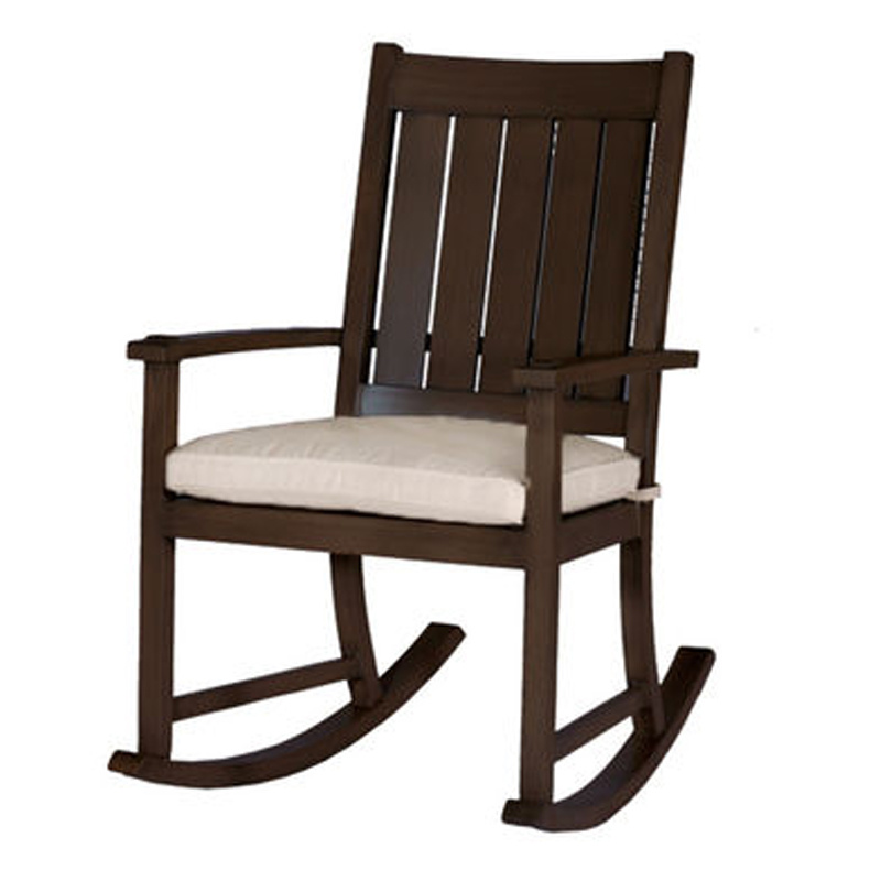 club aluminum slatted rocker in mahogany – frame only product image