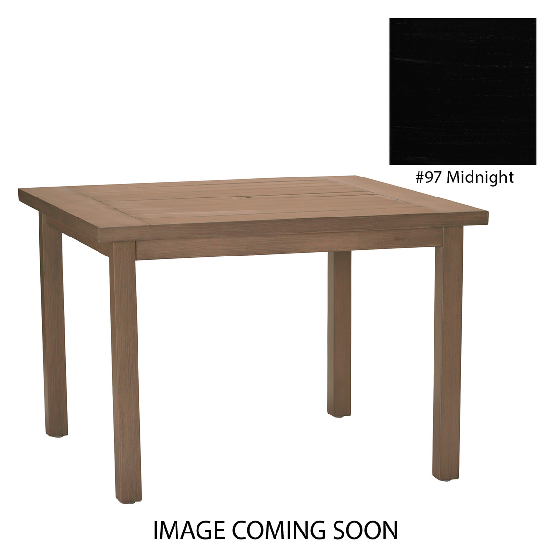 club aluminum square dining table in midnight product image
