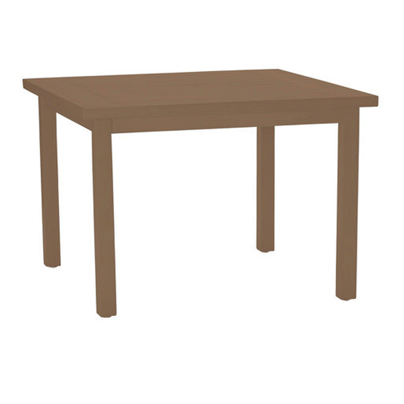 club aluminum square dining table in natural sandalwood product image