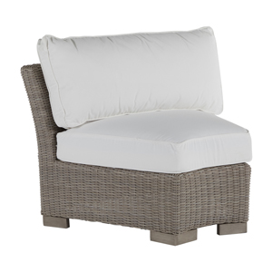club woven inside round corner chair in oyster – frame only