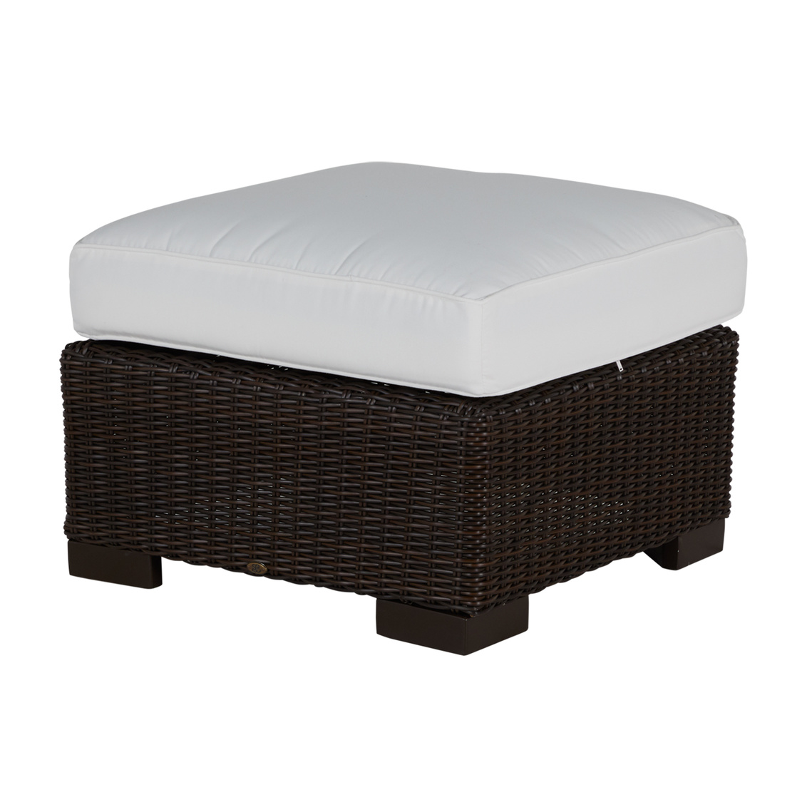 club woven ottoman in black walnut – frame only product image