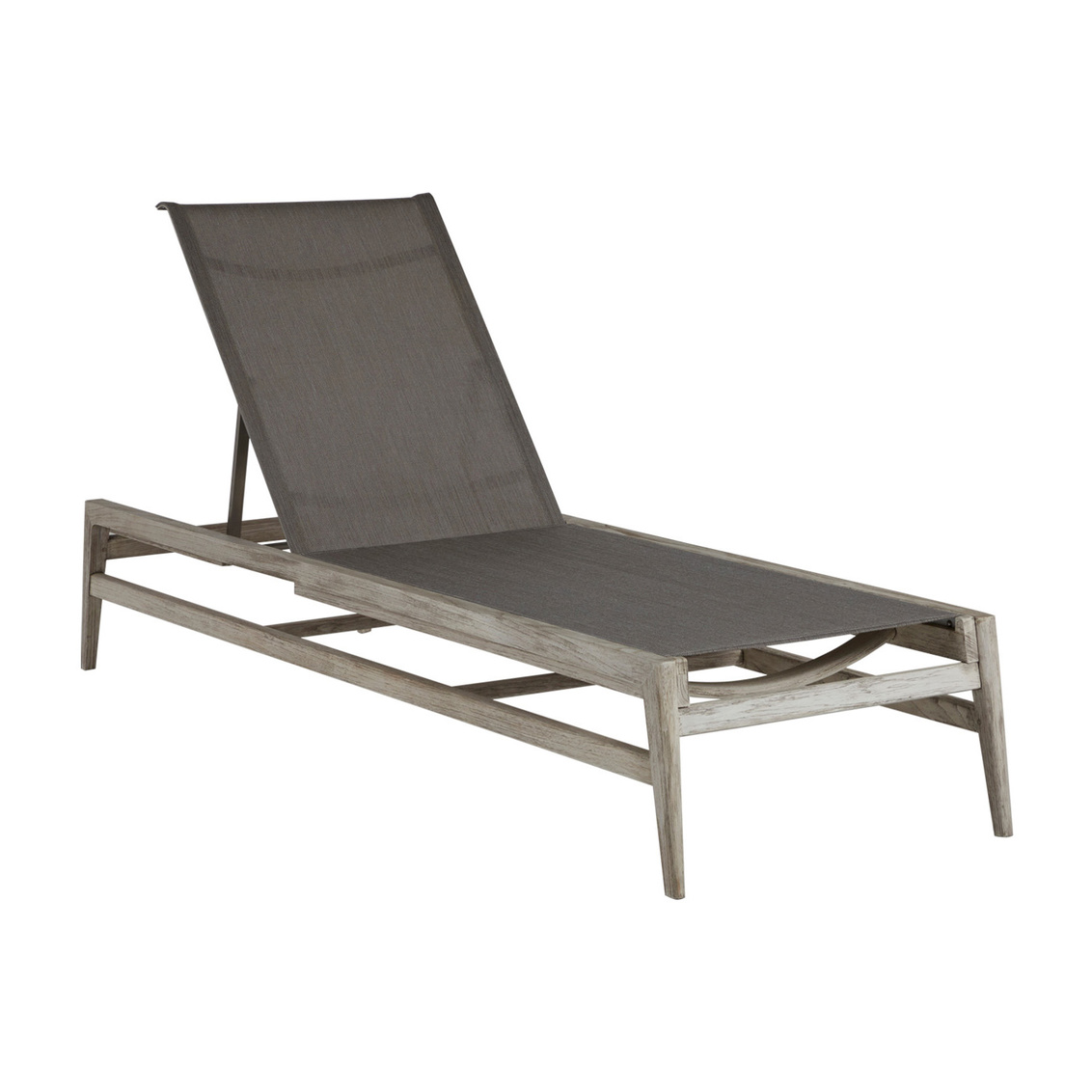 coast teak chaise in oyster teak / heather grey sling product image
