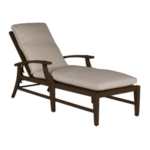 croquet aluminum chaise lounge in mahogany – frame only