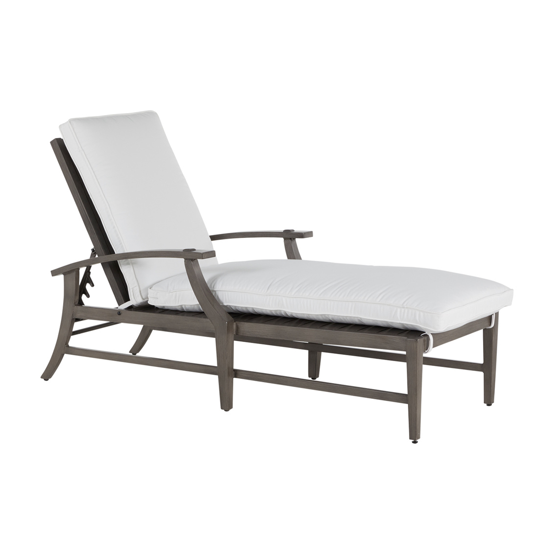 croquet aluminum chaise lounge in slate grey – frame only product image