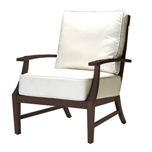 croquet aluminum lounge chair in mahogany – frame only