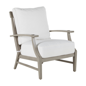 croquet aluminum lounge chair in oyster – frame only