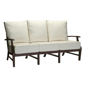 croquet aluminum sofa in mahogany – frame only
