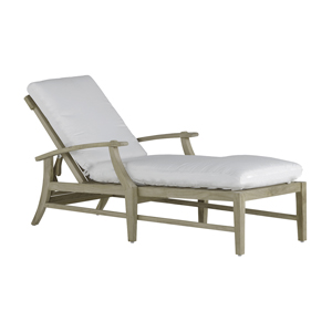 croquet teak chaise in oyster teak – frame only