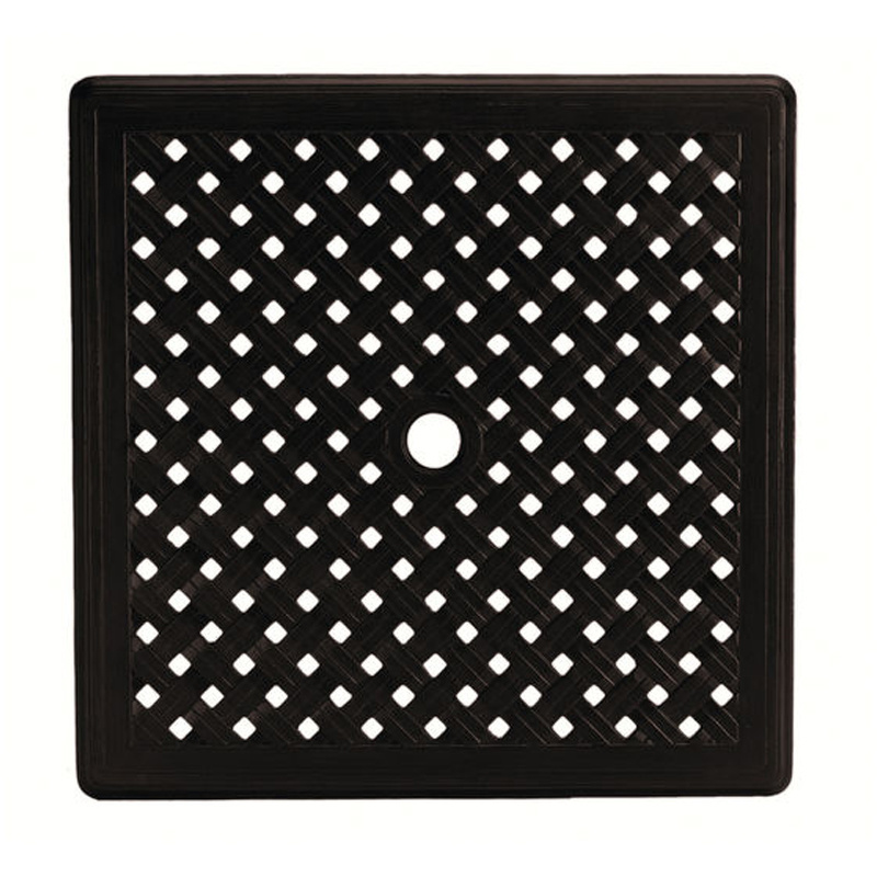 double lattice 32 inch square table top (hole) in ancient earth (w/ hole) product image