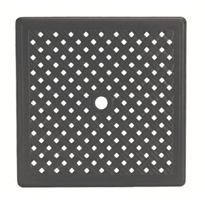 double lattice 32 inch square table top (hole) in slate grey (w/ hole)