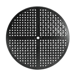 double lattice 36 inch round table top (hole) in ancient earth (w/ hole)