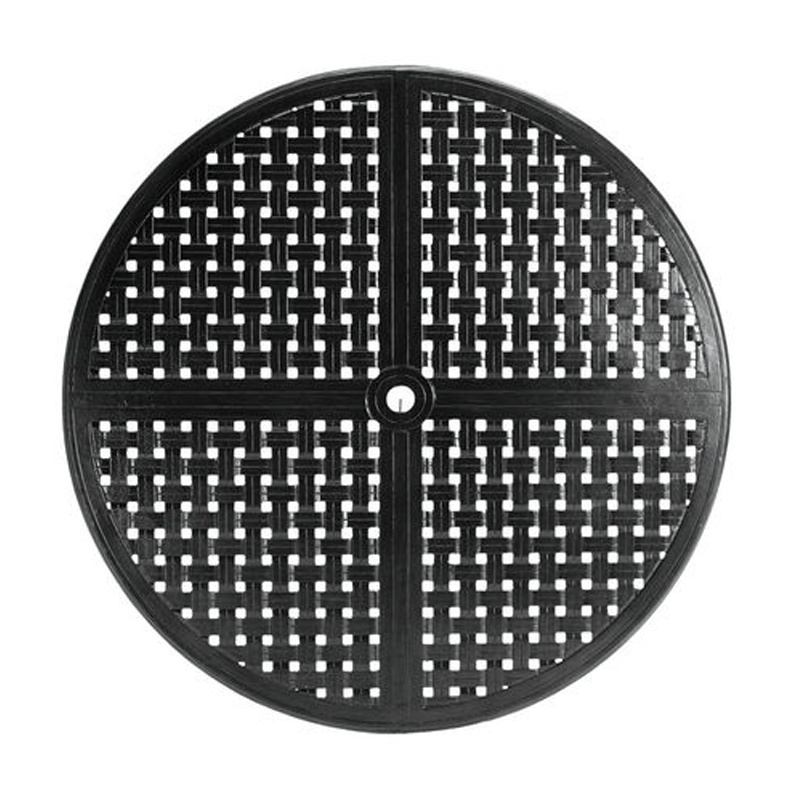 double lattice 36 inch round table top (hole) in ancient earth (w/ hole) product image