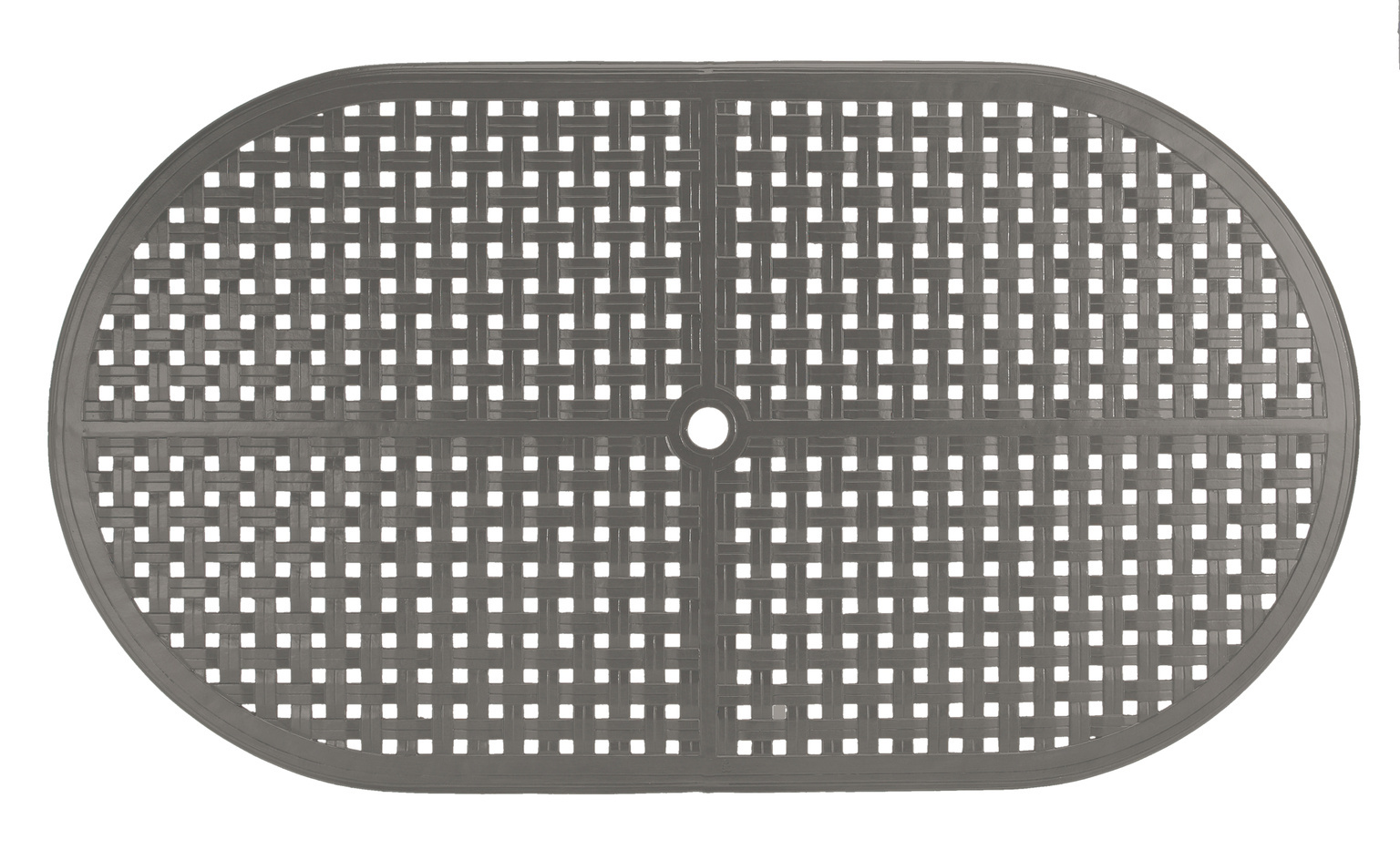 double lattice 39 inch x 71 inch table top (hole) in slate grey (w/ hole) product image