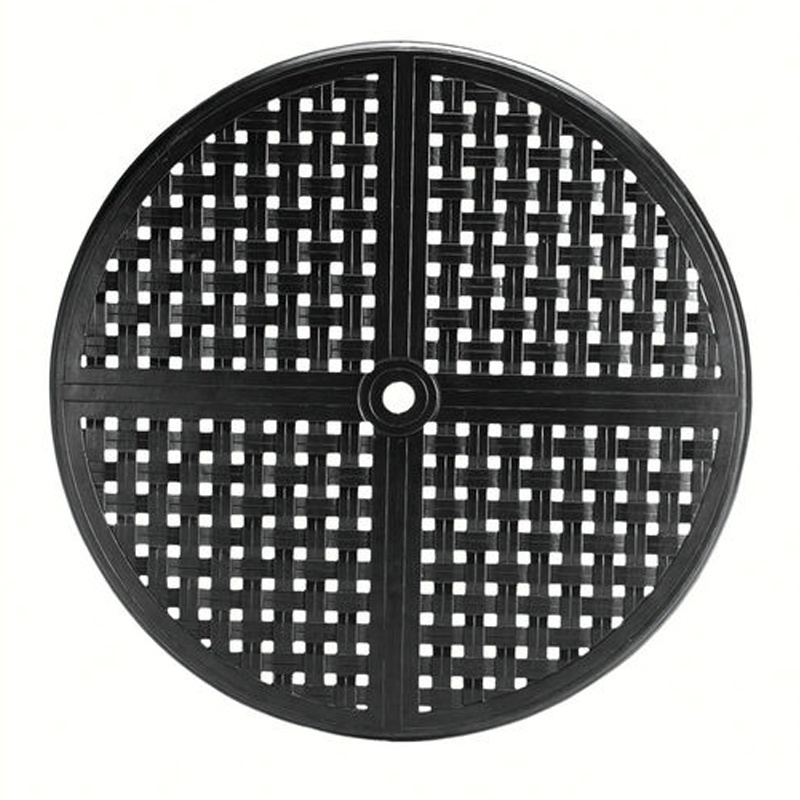 double lattice 42 inch round table top (hole) in ancient earth (w/ hole) product image