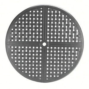 double lattice 42 inch round table top (hole) in slate grey (w/ hole)