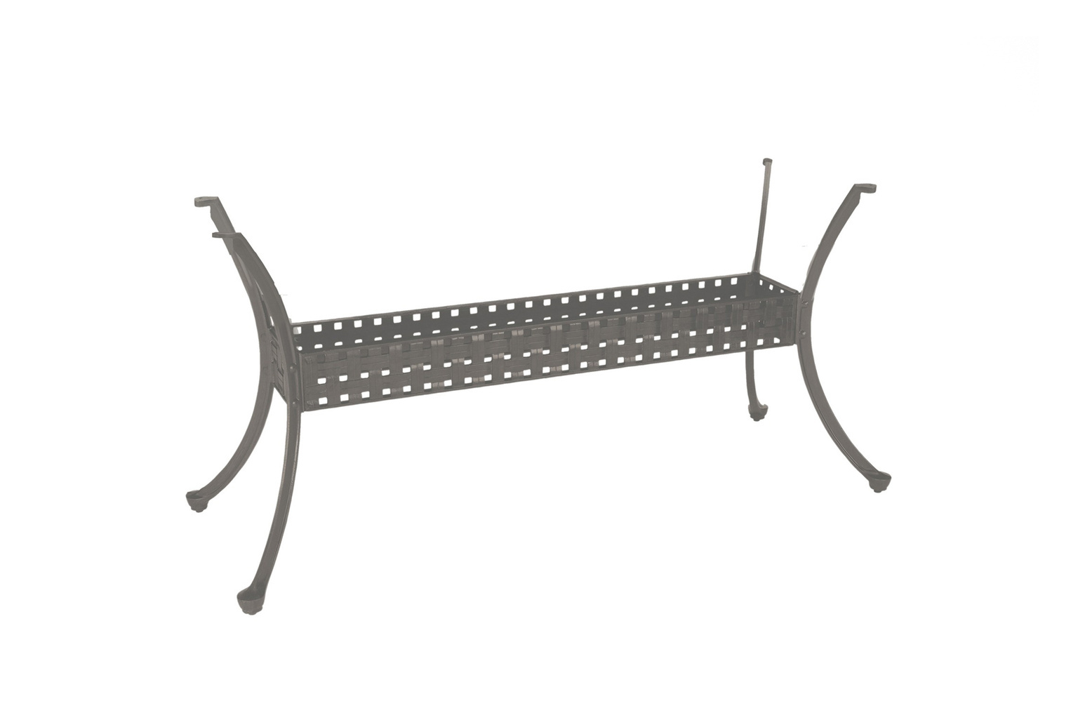 double lattice oval table base in slate grey product image
