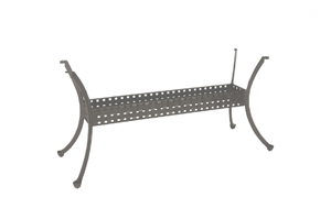 double lattice oval table base in slate grey