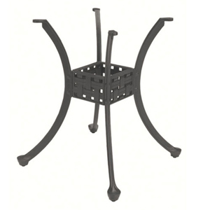 double lattice round table base in slate grey
