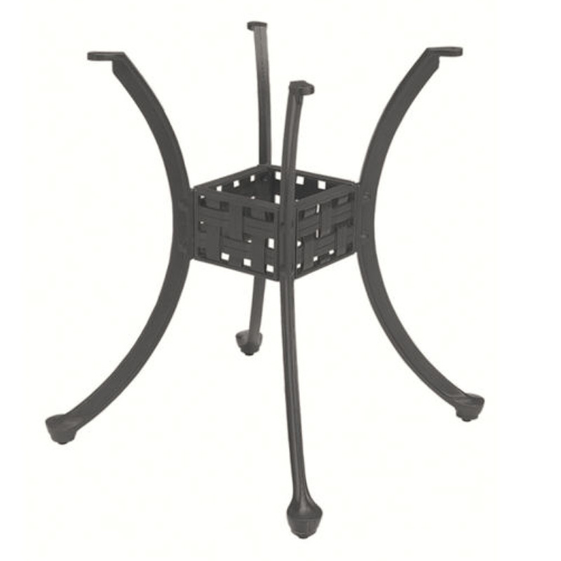 double lattice round table base in slate grey product image