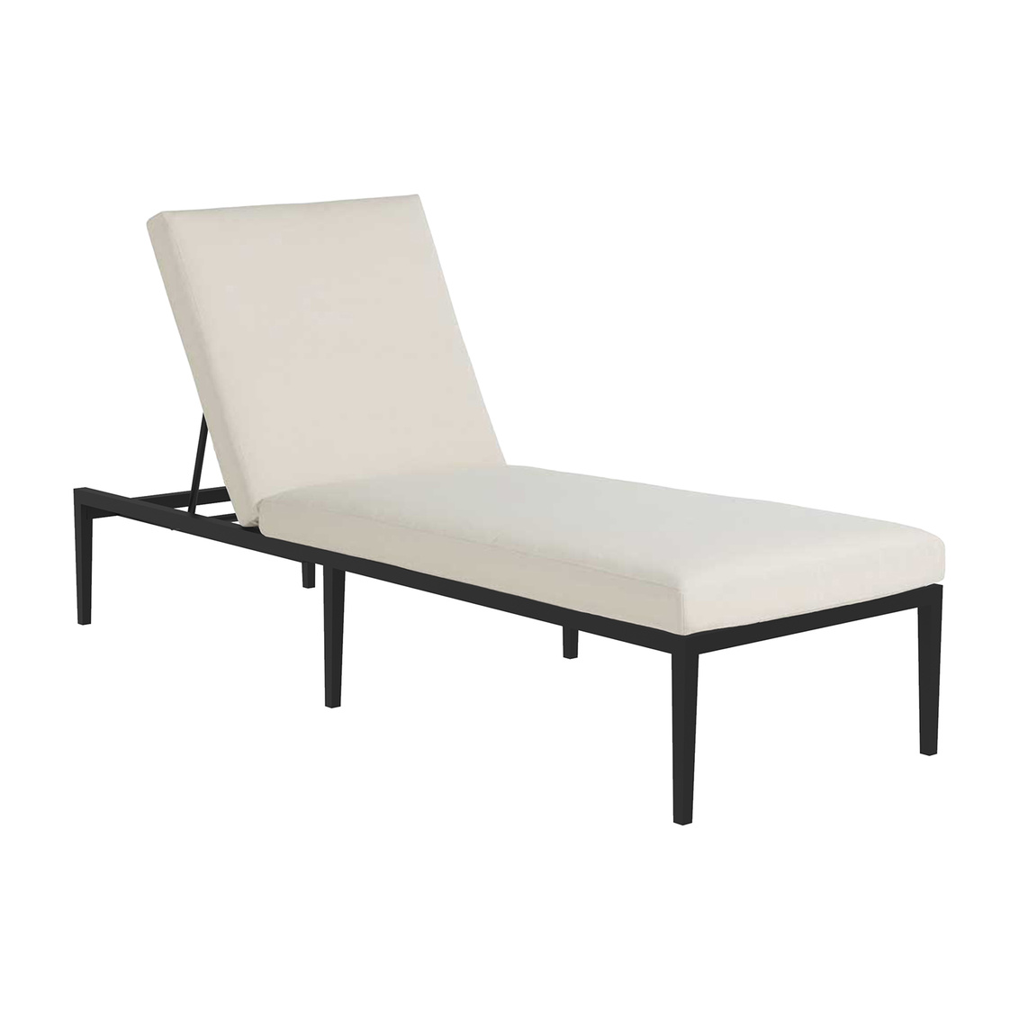 elegante aluminum chaise lounge in midnight – frame only product image