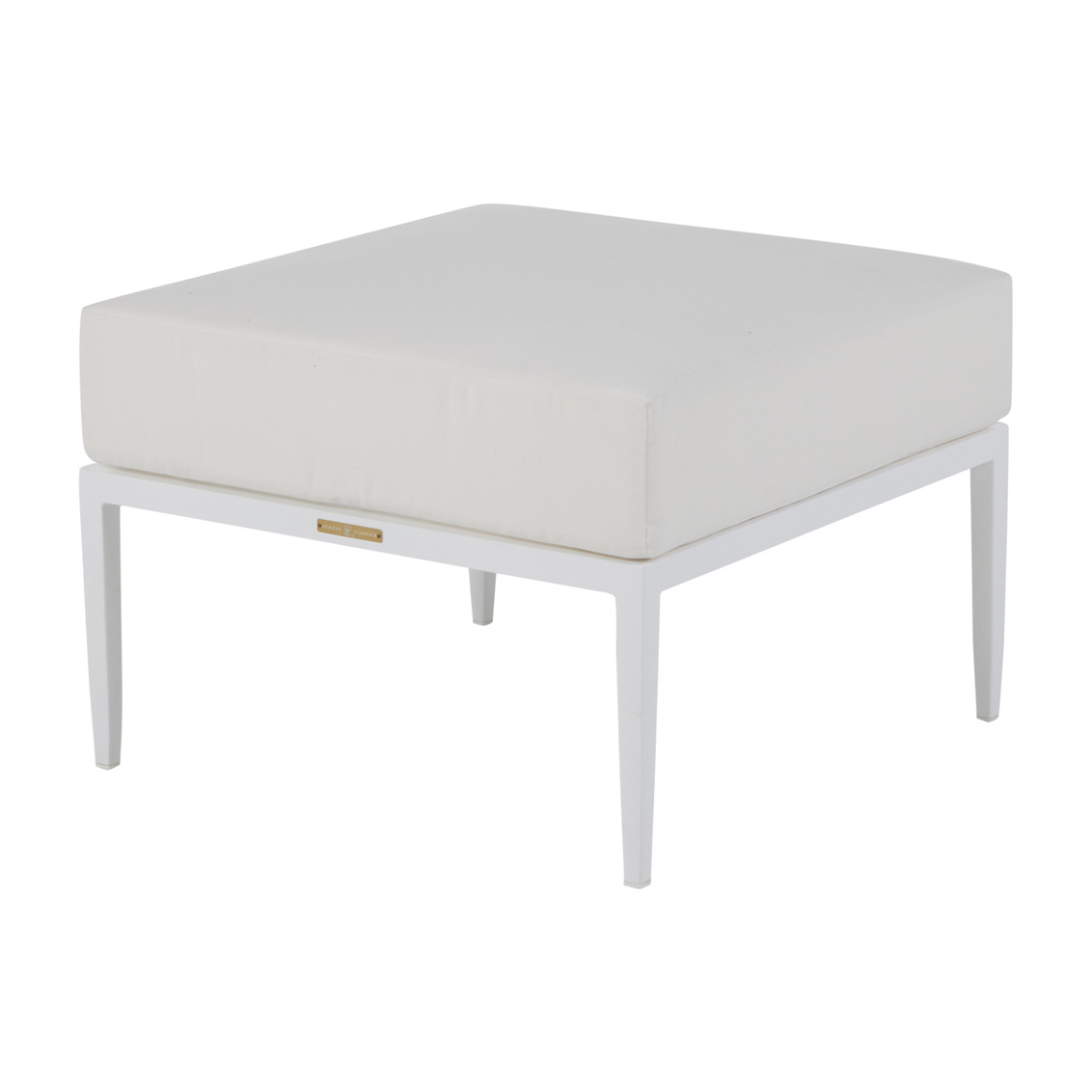 elegante aluminum ottoman in chalk – frame only product image