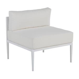 elegante aluminum slipper chair in chalk – frame only