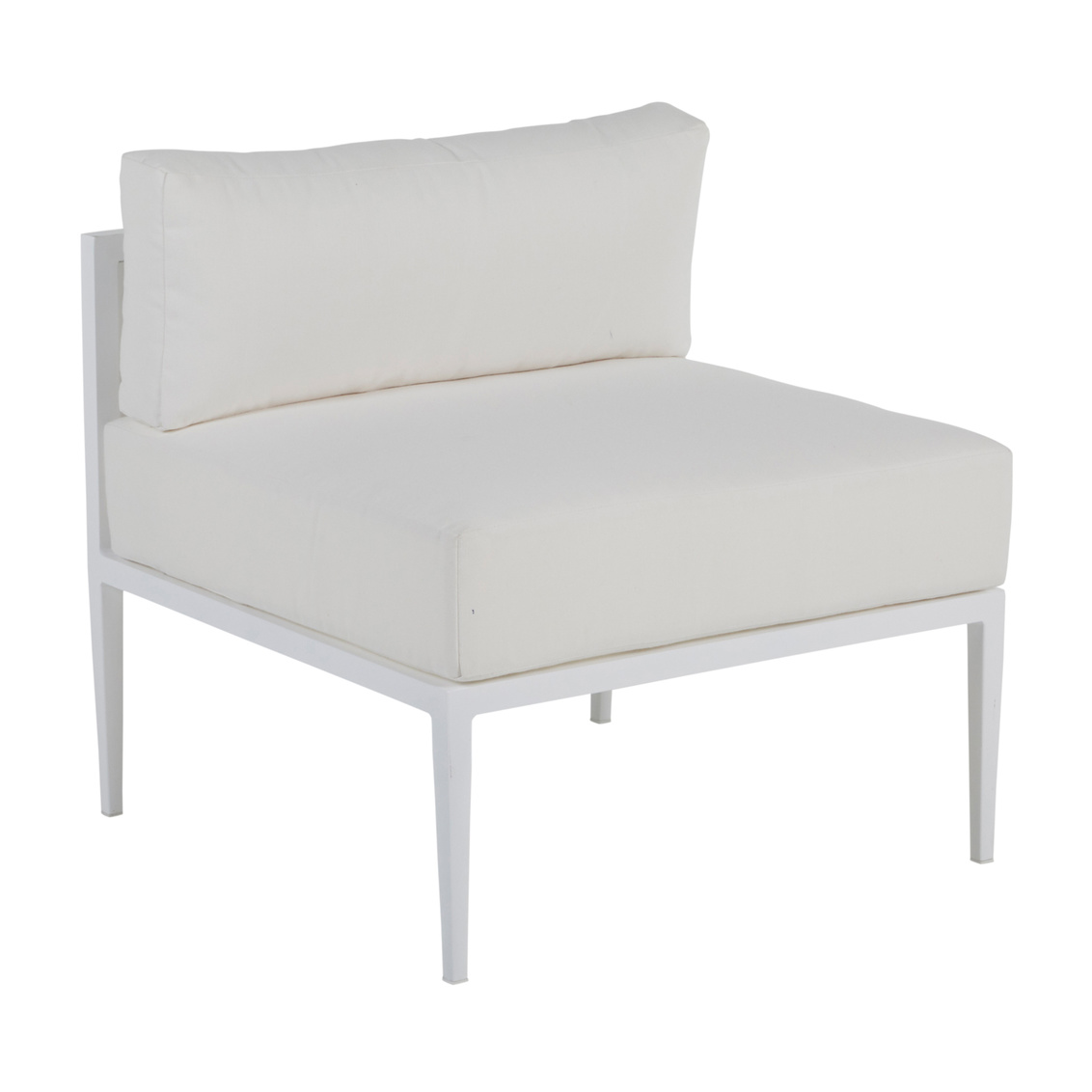 elegante aluminum slipper chair in chalk – frame only product image