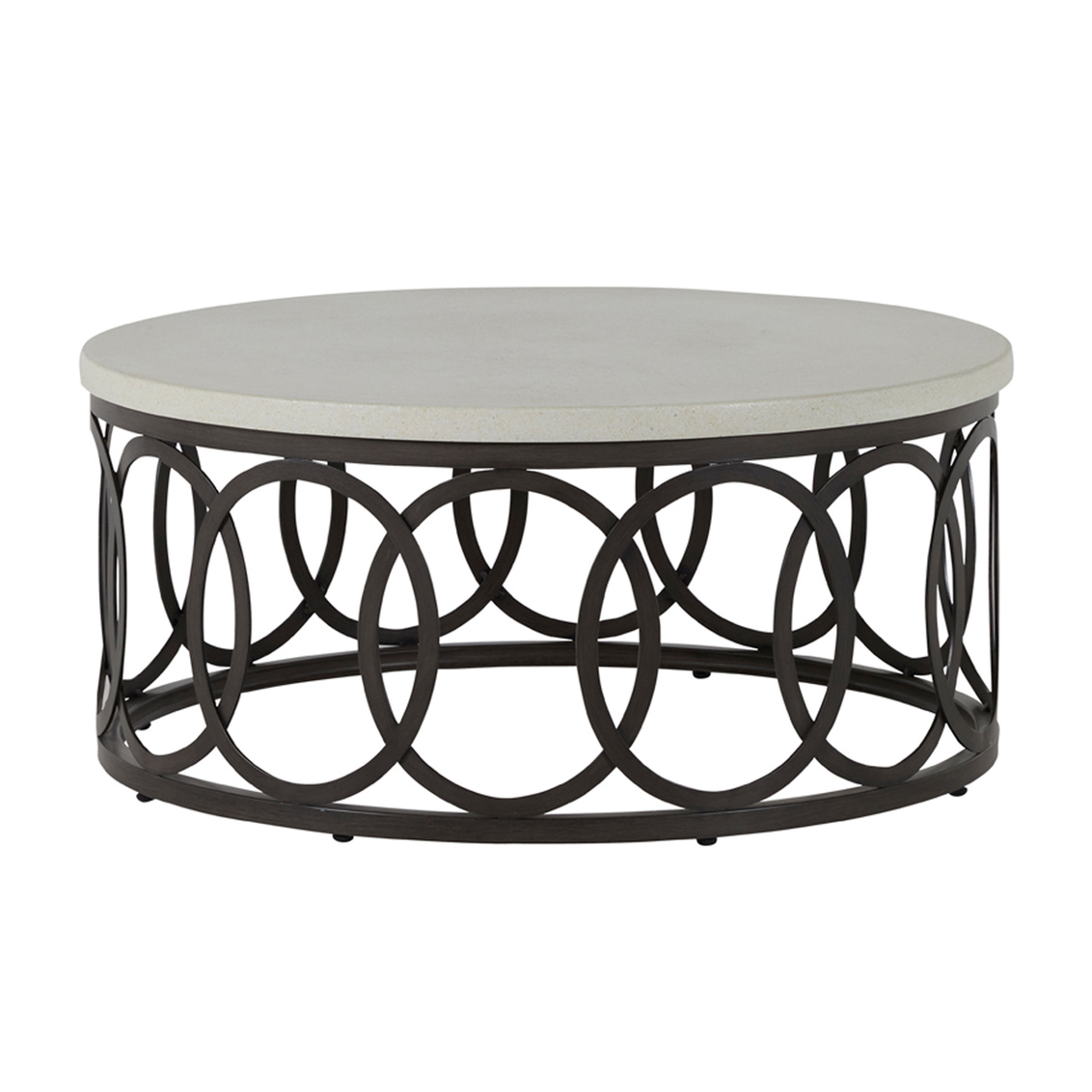 ella 42 inch coffee table in slate grey / trav superstone product image