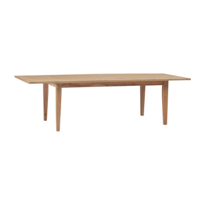 extension farm table in natural teak (w/ hole)