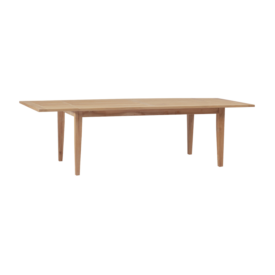 extension farm table in natural teak (w/ hole) product image
