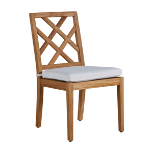 haley side chair in natural teak – frame only
