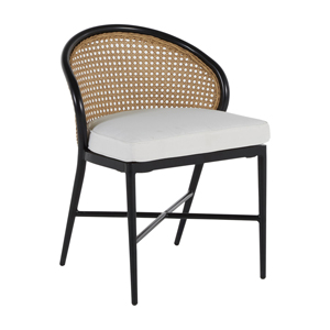havana side chair in black/natural resin – frame only