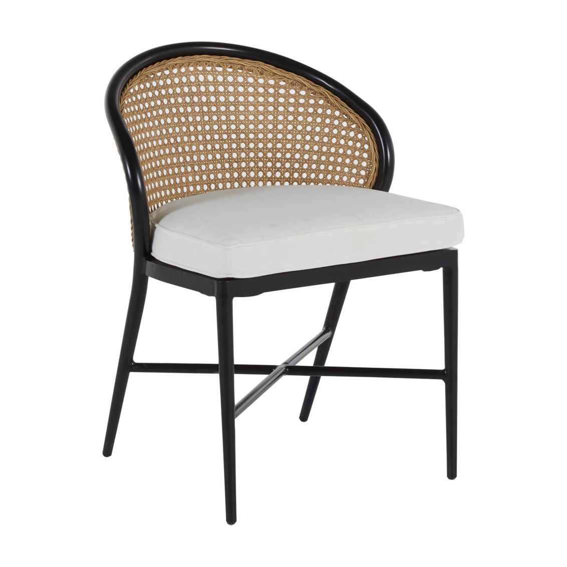 havana side chair in black/natural resin – frame only product image