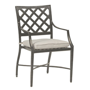 lattice arm chair in slate grey – frame only