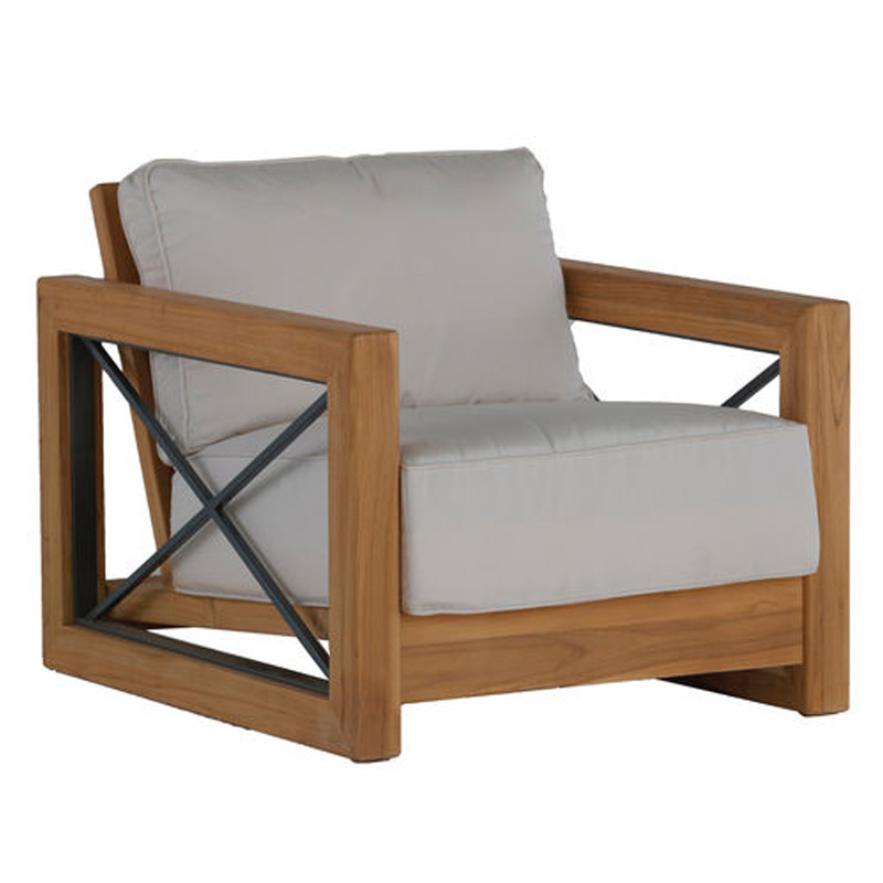 malta teak lounge chair in natural teak product image