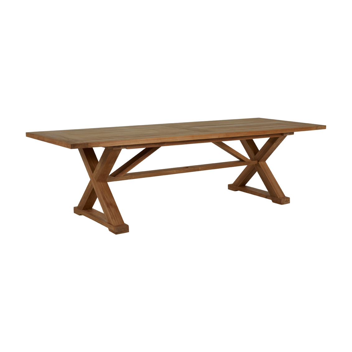 modena rectangular dining table and base in natural teak (w/ hole) product image