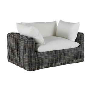 montecito woven lounge in slate grey – frame only