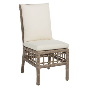 newport side chair in burlap – frame only
