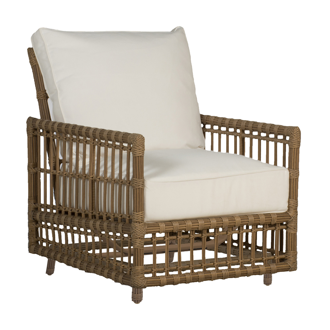 newport woven spring lounge in burlap – frame only product image