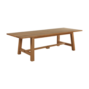 paige teak rectangular dining table in natural teak