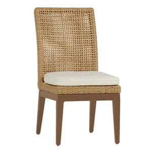 peninsula side chair in light raffia/natural sandalwood – frame only