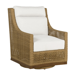 peninsula swivel glide chair in raffia/sandalwood – frame only