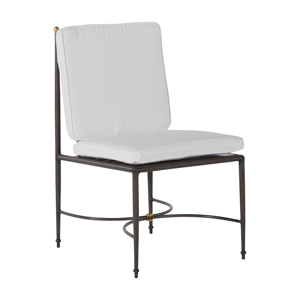 roma side chair in slate grey – frame only